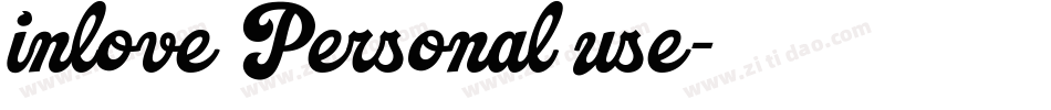 inlove Personal use字体转换